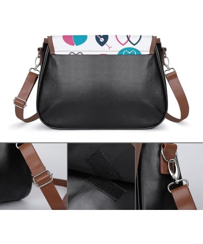 Printed Shoulder Crossbody Bag Leather Hobo Bags Medium Ladies Top Handles Satchels Cross Green Color3 $23.27 Hobo Bags