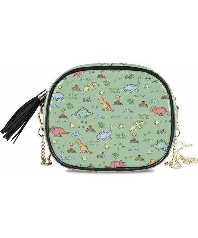 Women's Dinosaur Crossbody Bag Fashion Purses Bag Cross Body Bag Shoulder Handbag with Adjustable Chain Strap $13.91 Satchels