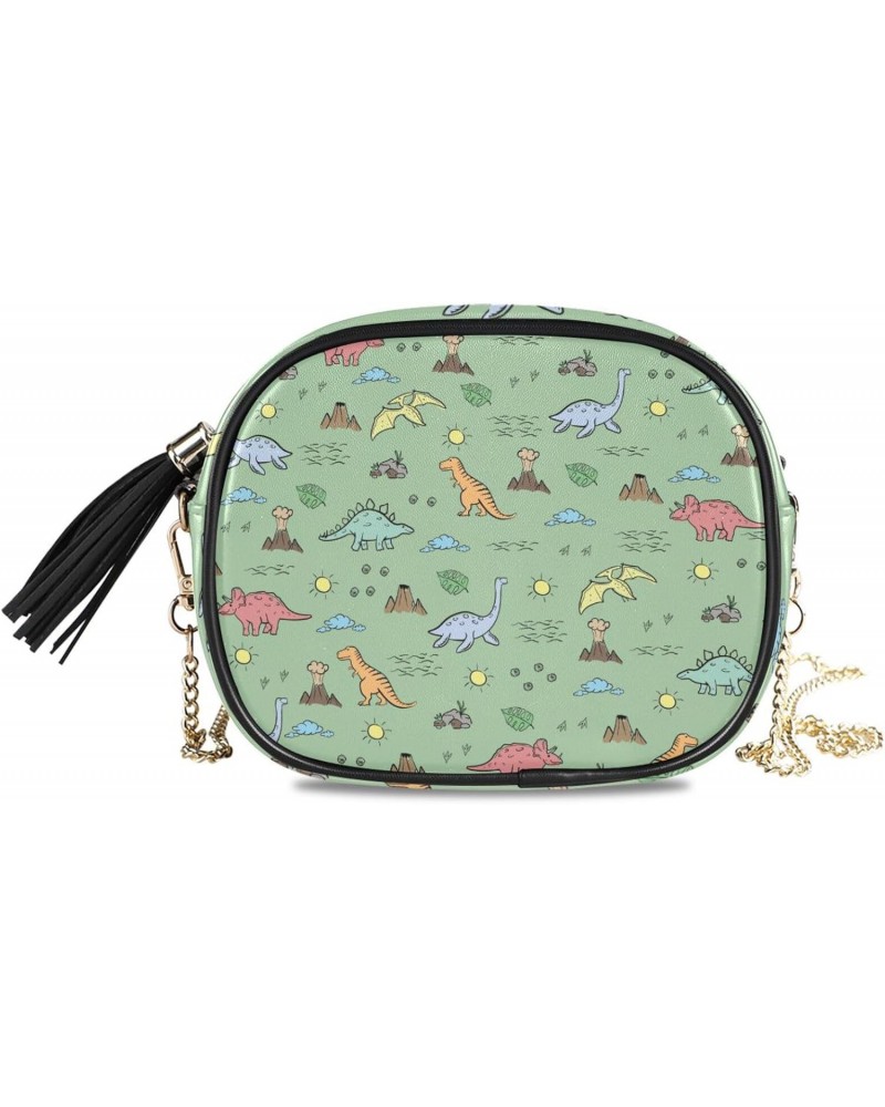 Women's Dinosaur Crossbody Bag Fashion Purses Bag Cross Body Bag Shoulder Handbag with Adjustable Chain Strap $13.91 Satchels