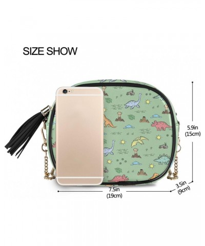 Women's Dinosaur Crossbody Bag Fashion Purses Bag Cross Body Bag Shoulder Handbag with Adjustable Chain Strap $13.91 Satchels