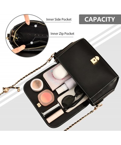 Crossbody Bags for Women Trendy Women's Black Shoulder Bag Small PU Leather Flap Cross Body Bag Handbags Pattern2 $24.59 Cros...