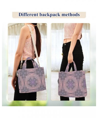 Kaleidoscope Pattern Corduroy Tote Versatile Shoulder Bag for Women with Zipper Magnetic Clasp，S $16.51 Totes