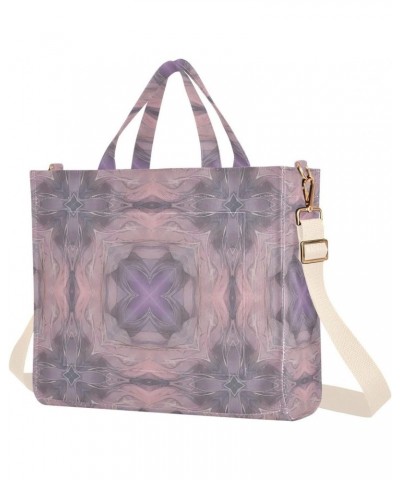 Kaleidoscope Pattern Corduroy Tote Versatile Shoulder Bag for Women with Zipper Magnetic Clasp，S $16.51 Totes