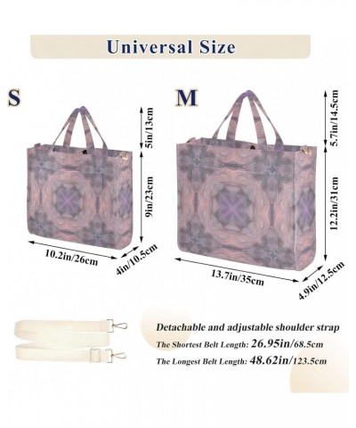 Kaleidoscope Pattern Corduroy Tote Versatile Shoulder Bag for Women with Zipper Magnetic Clasp，S $16.51 Totes