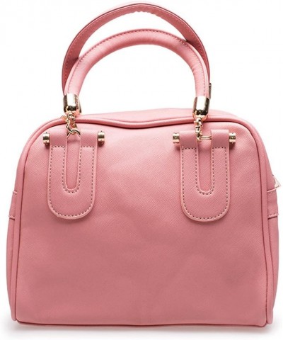 Women Leather Handbag Shoulder Bag (Pink) $19.60 Handbags