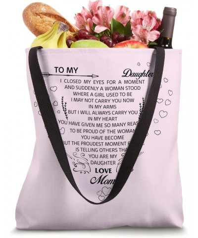 My Daughter Mother And Daughter Birthday Heart from Mom Girl Tote Bag $15.02 Totes