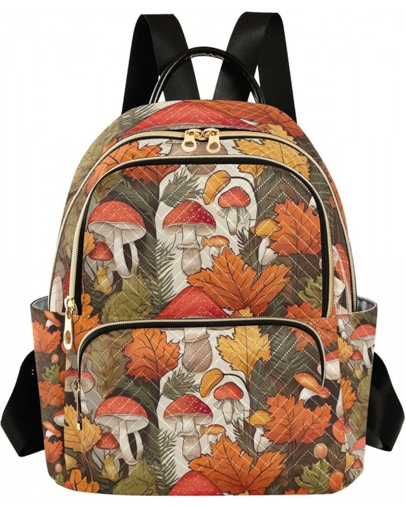 Autumn Leaves and Mushroom Womens Backpack Fashion, Lightweight Fashion Backpack, Backpack for Adults, S Autumn Leaves and Mu...