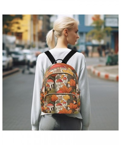 Autumn Leaves and Mushroom Womens Backpack Fashion, Lightweight Fashion Backpack, Backpack for Adults, S Autumn Leaves and Mu...