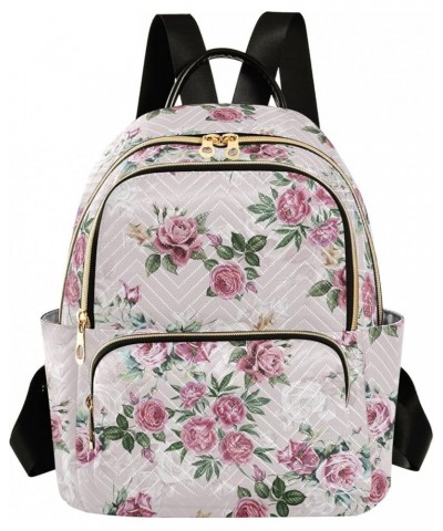 Mini Backpack Purse for Women Lightweight Girls Small Size Pink Rose Flowers Retro School Teens College Traveling Medium $19....