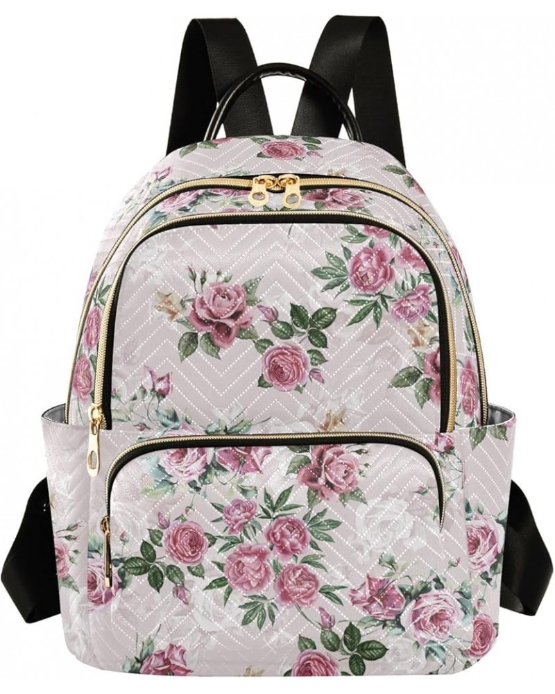 Mini Backpack Purse for Women Lightweight Girls Small Size Pink Rose Flowers Retro School Teens College Traveling Medium $19....