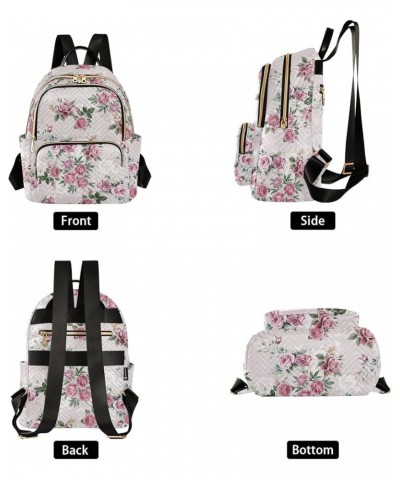 Mini Backpack Purse for Women Lightweight Girls Small Size Pink Rose Flowers Retro School Teens College Traveling Medium $19....