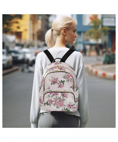 Mini Backpack Purse for Women Lightweight Girls Small Size Pink Rose Flowers Retro School Teens College Traveling Medium $19....