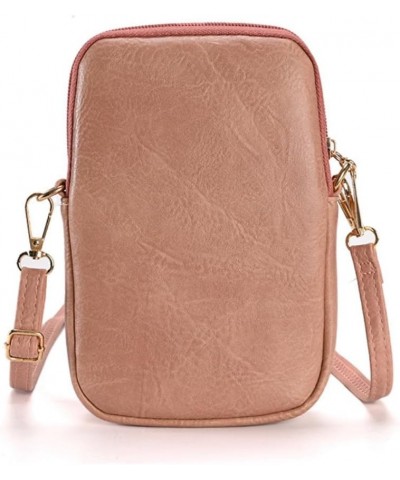 Crossbody Phone Bag for Women Leather Ladies Flip Cross Body Wallet Mini Handbags Phone Purse Pink $22.68 Totes