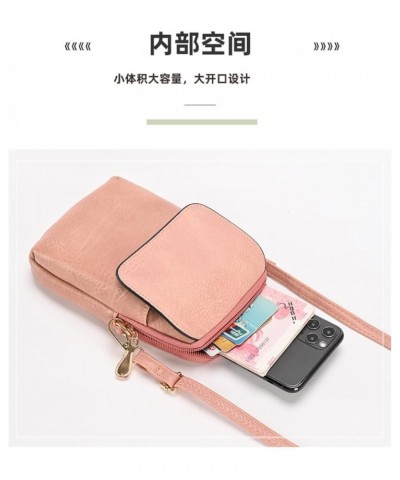 Crossbody Phone Bag for Women Leather Ladies Flip Cross Body Wallet Mini Handbags Phone Purse Pink $22.68 Totes