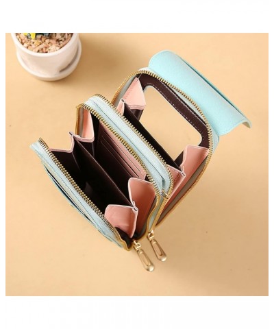 Women's Foreign Trade Multifunctional Single Shoulder Touchscreen Phone Wallet PU Leather Shoulder Tote Bag for Blue $10.38 W...