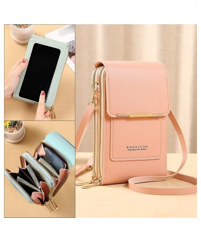 Women's Foreign Trade Multifunctional Single Shoulder Touchscreen Phone Wallet PU Leather Shoulder Tote Bag for Blue $10.38 W...