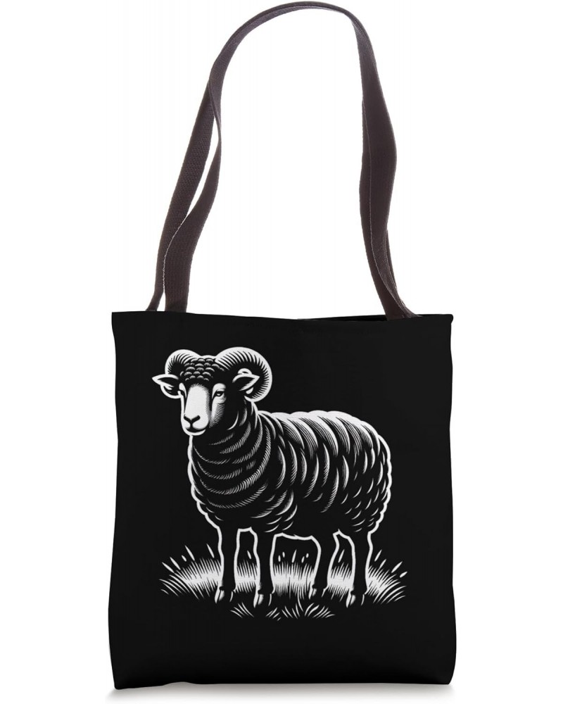 Sheep That Is Black, Sheep Animal Lovers Tote Bag $10.56 Totes