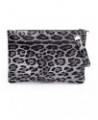 Oversized Casual Clutch Bag Purse, Womens Large leather Evening Wristlet Handbag (Leopard-Grey) $12.01 Evening Bags