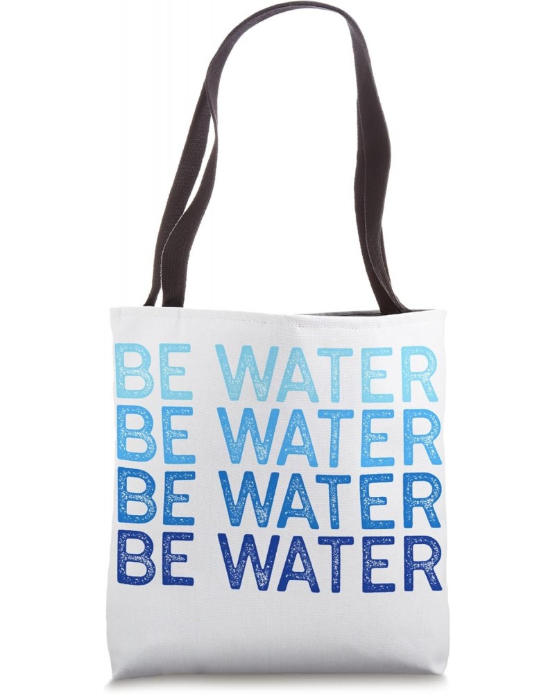 Flow Like Water Tao Philosophy Graphic Blue Graphic Tote Bag $11.66 Totes