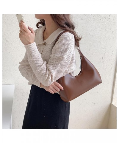 Shoulder Bags for Women Retro Vegan Leather Tote Clutch Purses Hobo Handbags Brown $10.43 Totes