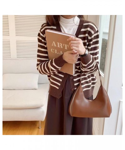 Shoulder Bags for Women Retro Vegan Leather Tote Clutch Purses Hobo Handbags Brown $10.43 Totes