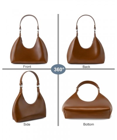 Shoulder Bags for Women Retro Vegan Leather Tote Clutch Purses Hobo Handbags Brown $10.43 Totes