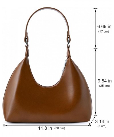 Shoulder Bags for Women Retro Vegan Leather Tote Clutch Purses Hobo Handbags Brown $10.43 Totes