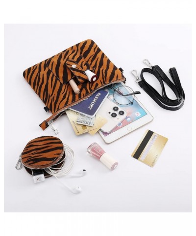 Womens Small Crossbody Bag For Woman, Tassel Wallet Purse，Gifts For Teenage Girls Striped White $5.83 Crossbody Bags