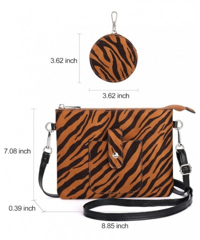 Womens Small Crossbody Bag For Woman, Tassel Wallet Purse，Gifts For Teenage Girls Striped White $5.83 Crossbody Bags