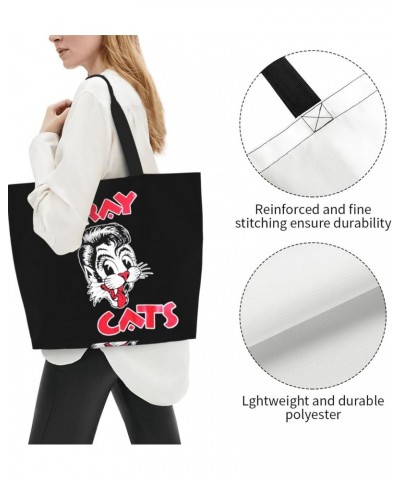 Stray Rock Cats Band Shoulder Bags Women'S Tote Bag Shopping Grocery Bag For Gym Beach Weekender Travel Shopping $19.75 Totes