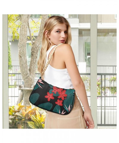 Handbags Shoulder Bag Womens Tote Chain Bag Tropical Leaves Flowers Satchel Bags for Women $13.50 Satchels