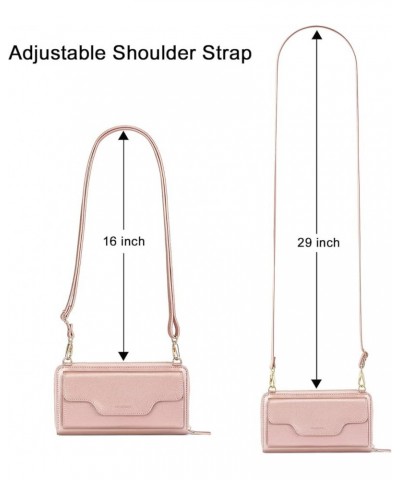 Women's Small Crossbody Shoulder Bags, Clutch Purses Wristlet Phone Wallet for Women with Credit Card Holder 4 - Rose Gold $1...