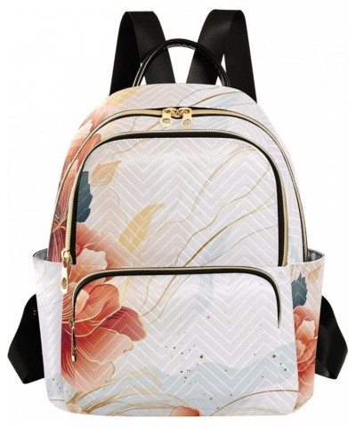 Mini Backpack Purse for Women, Red Flower Travel Bag Casual Daypack Shoulder Bag Small $13.44 Backpacks