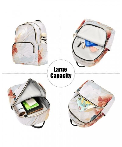 Mini Backpack Purse for Women, Red Flower Travel Bag Casual Daypack Shoulder Bag Small $13.44 Backpacks