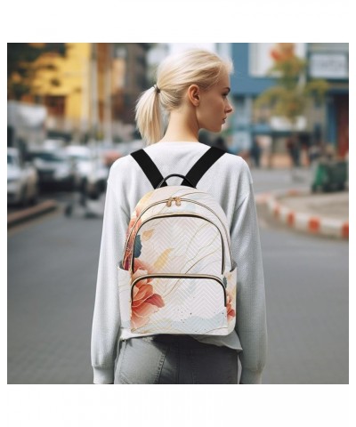 Mini Backpack Purse for Women, Red Flower Travel Bag Casual Daypack Shoulder Bag Small $13.44 Backpacks