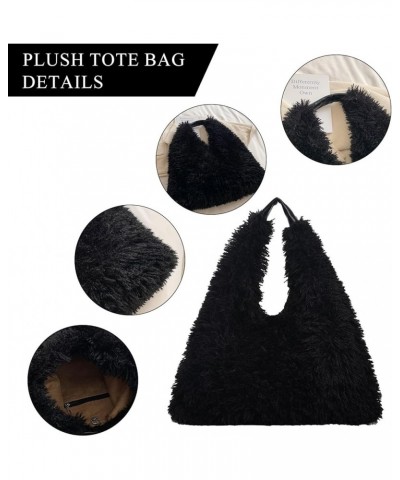 Furry Purse for Women, Faux Fur Bag Y2K Purse Fluffy Tote Bag Fuzzy Handbags Yellow $14.03 Totes