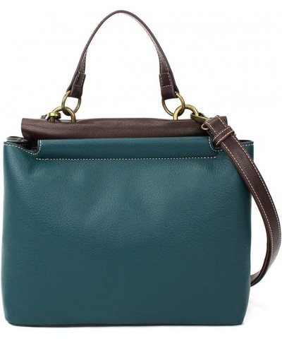 Charming Satchel with Adjustable Strap - Sand Dollar - Turquoise $33.00 Satchels