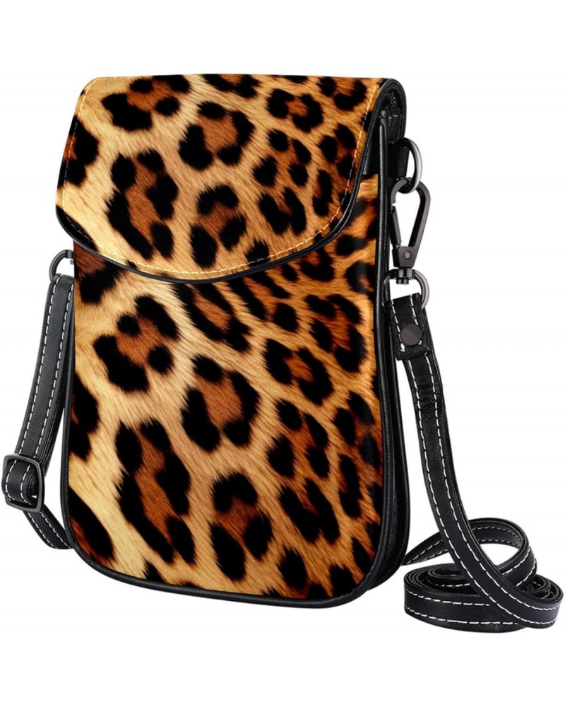 Crossbody Bags for Women,Crossbody Bag Men,Small Sling Bag,Animal Leopard Texture,Crossbody Purse $15.02 Crossbody Bags