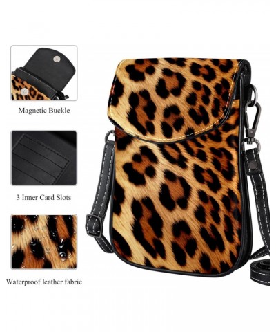 Crossbody Bags for Women,Crossbody Bag Men,Small Sling Bag,Animal Leopard Texture,Crossbody Purse $15.02 Crossbody Bags