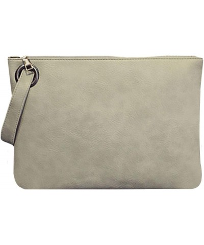 Rebecca Women Oversized Clutch Purse Retro Evening Bag Envelop Chain Tote Handbag Grey $10.73 Evening Bags