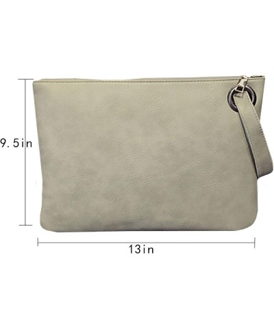 Rebecca Women Oversized Clutch Purse Retro Evening Bag Envelop Chain Tote Handbag Grey $10.73 Evening Bags