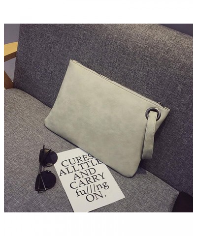 Rebecca Women Oversized Clutch Purse Retro Evening Bag Envelop Chain Tote Handbag Grey $10.73 Evening Bags