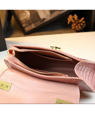 Crocodile Pattern Leather Hobo Bags For Women Metal Top Handle Satchel Handbags Shoulder Crossbody Evening Bag Purses Pink $2...