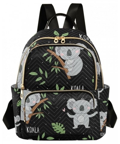 Women Backpack Funny Koala Bear Summer Leaves Anti-Theft Travel Backpack with Luggage Belt Lightweight Handbag Lady Purse Roo...