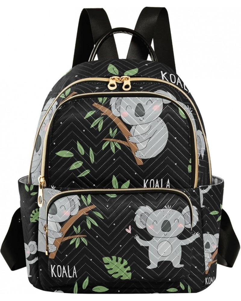 Women Backpack Funny Koala Bear Summer Leaves Anti-Theft Travel Backpack with Luggage Belt Lightweight Handbag Lady Purse Roo...