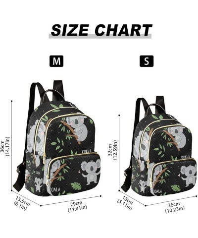 Women Backpack Funny Koala Bear Summer Leaves Anti-Theft Travel Backpack with Luggage Belt Lightweight Handbag Lady Purse Roo...