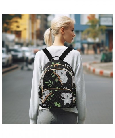 Women Backpack Funny Koala Bear Summer Leaves Anti-Theft Travel Backpack with Luggage Belt Lightweight Handbag Lady Purse Roo...