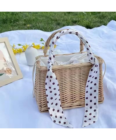 Women Summer Beach Bag, Straw Handbag Top Handle Travel Tote Purse Hand Woven Straw Hand-Woven Straw Shoulder Bag (Color : B)...