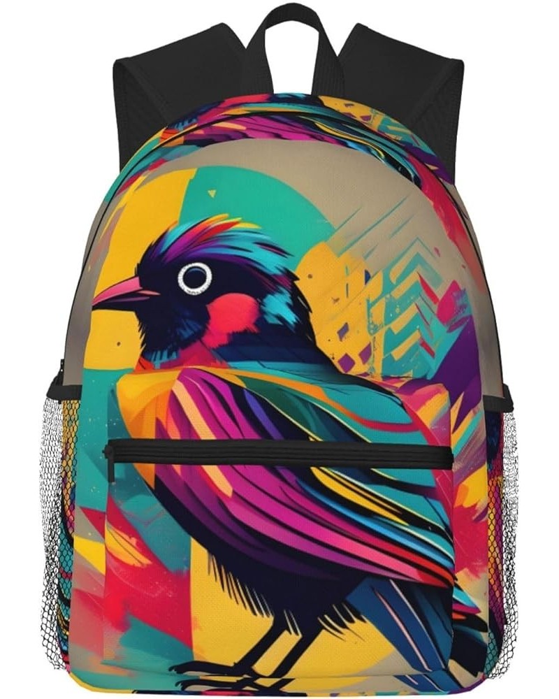 Easter Eggs Backpack Cute Print Bookbag Women Travel Casual Water-resistant Backpack Travel Bag bags Colorful Bird One Size $...