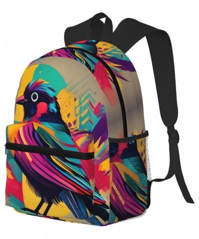 Easter Eggs Backpack Cute Print Bookbag Women Travel Casual Water-resistant Backpack Travel Bag bags Colorful Bird One Size $...